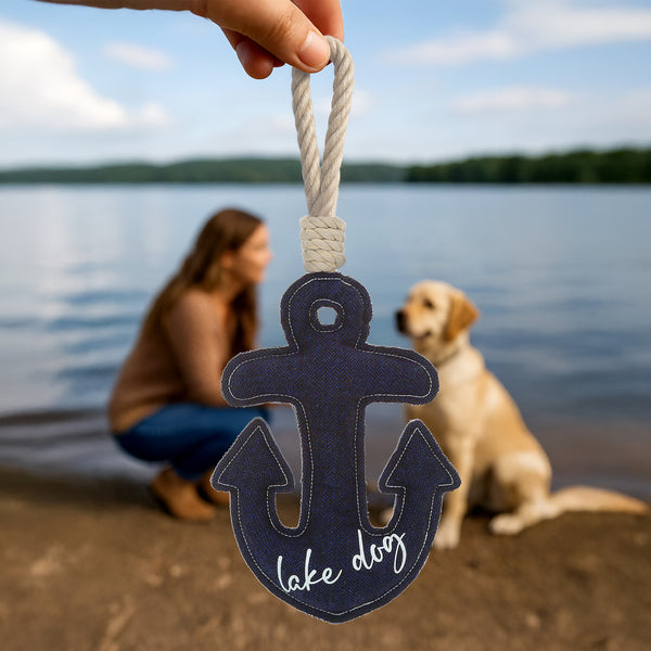 Pavilion Gift Company Lake Dog 14.5" Dog Toy On Rope