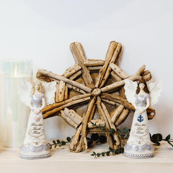 Pavilion Gift Company Lake House 7.5" Angel Holding Anchor