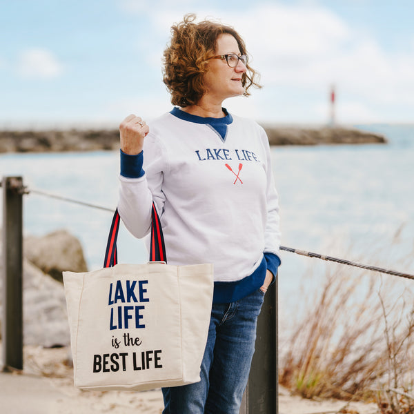 Pavilion Gift Company Lake Life 100% Cotton Twill Gift Bag