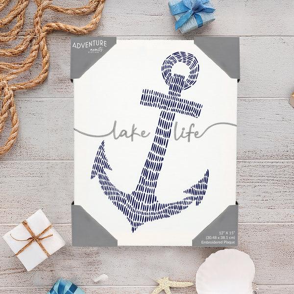 Pavilion Gift Company Lake Life 12" X 15" Embroidered Plaque