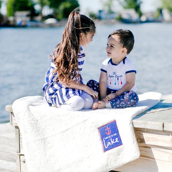 Pavilion Gift Company Lake Life 6-12 Months Blue Jogger Pant