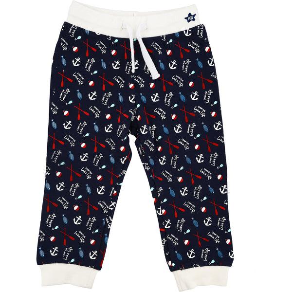 pavilion gift company Lake Life 6-12 Months Blue Jogger Pant