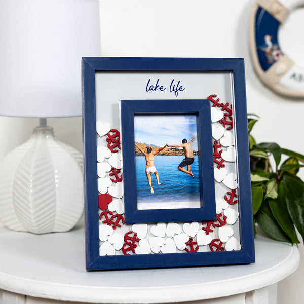 Pavilion Gift Company Lake Life 8" X 10" Picture Frame (Holds 3.5" X 5.5" Photo)