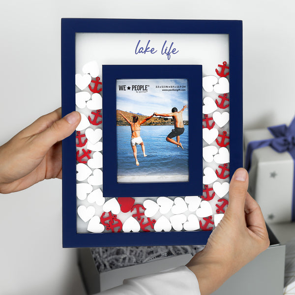 Pavilion Gift Company Lake Life 8" X 10" Picture Frame (Holds 3.5" X 5.5" Photo)