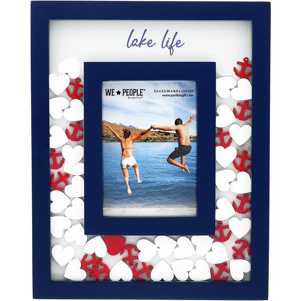 pavilion gift company Lake Life 8" x 10" Picture Frame (Holds 3.5" x 5.5" Photo)