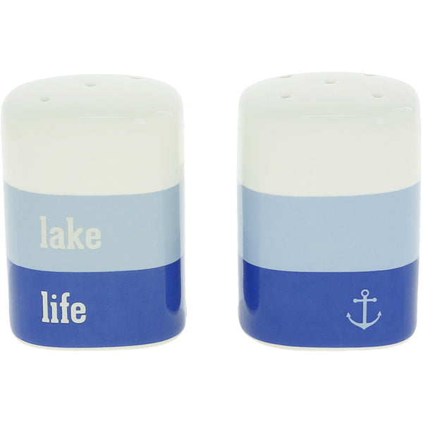 pavilion gift company Lake Life Salt and Pepper Shaker Set