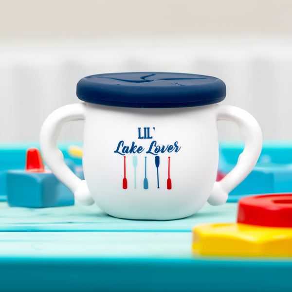 Pavilion Gift Company Lake Lover 3.5" Silicone Snack Bowl With Lid