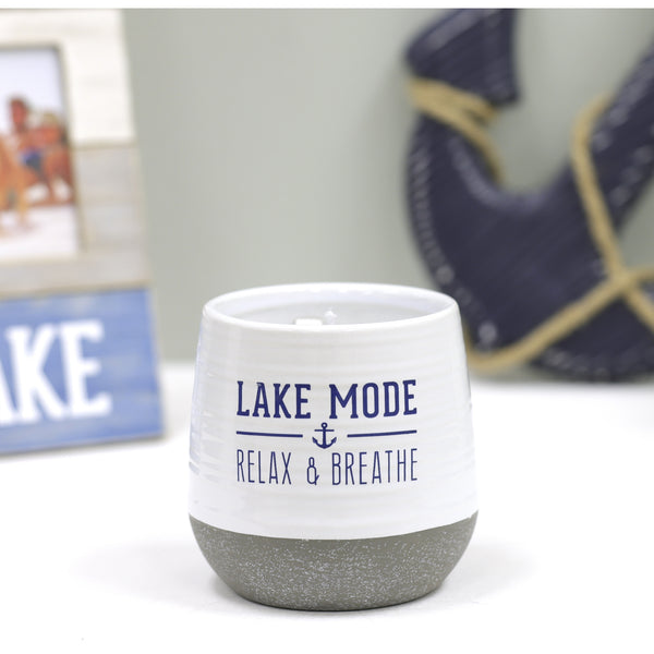 Pavilion Gift Company Lake Mode 11 Oz - 100% Soy Wax Reveal Candle Scent: Serenity