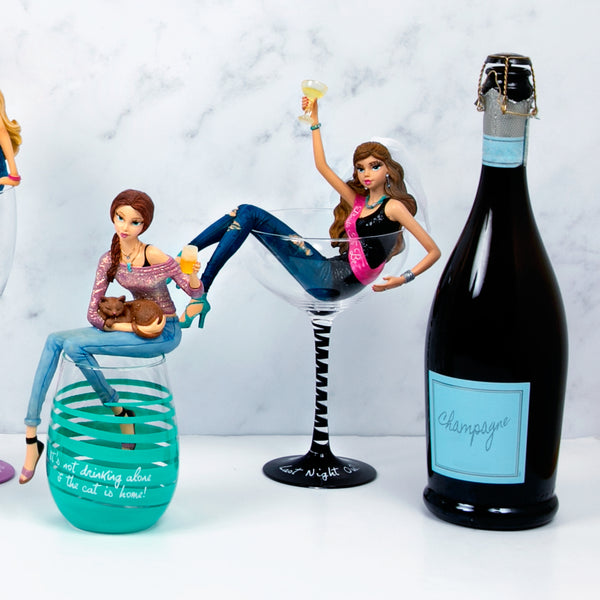 Pavilion Gift Company Last Night Out 10.5" Girl In Glass