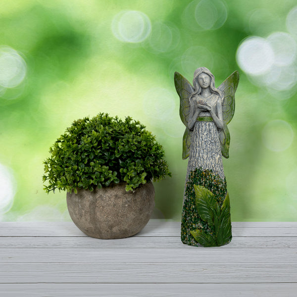 Pavilion Gift Company Leaves 7.25" Angel Holding A Butterfly