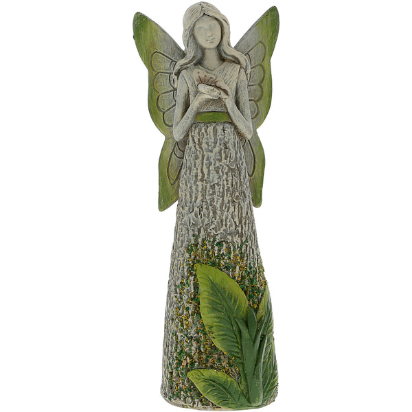 pavilion gift company Leaves 7.25" Angel holding a Butterfly