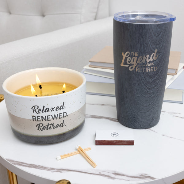 Pavilion Gift Company Legend 20 Oz Wood Finish Stainless Steel Travel Tumbler