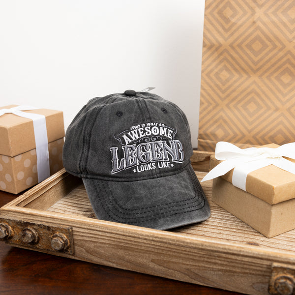 Pavilion Gift Company Legend Black Washed Cotton Twill Hat