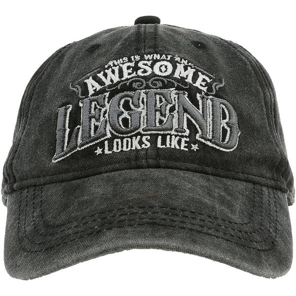 pavilion gift company Legend Black Washed Cotton Twill Hat