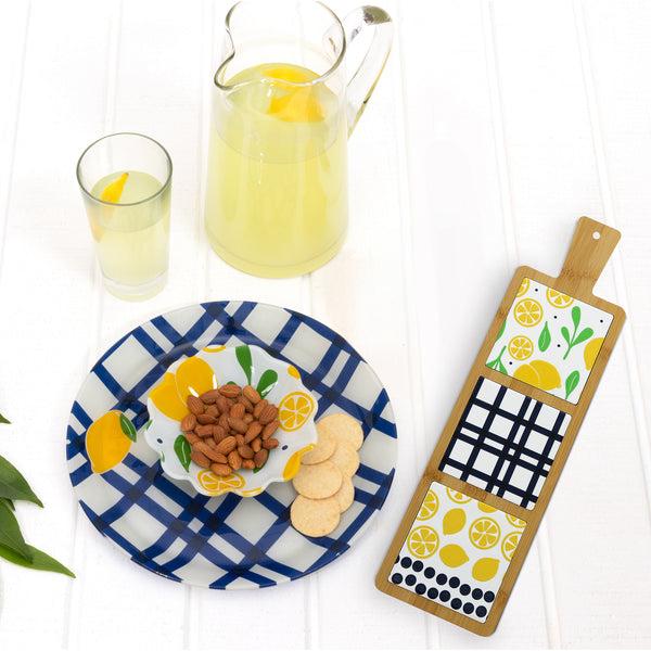 Pavilion Gift Company Lemons 16.5" Bamboo & Ceramic Tile Trivet