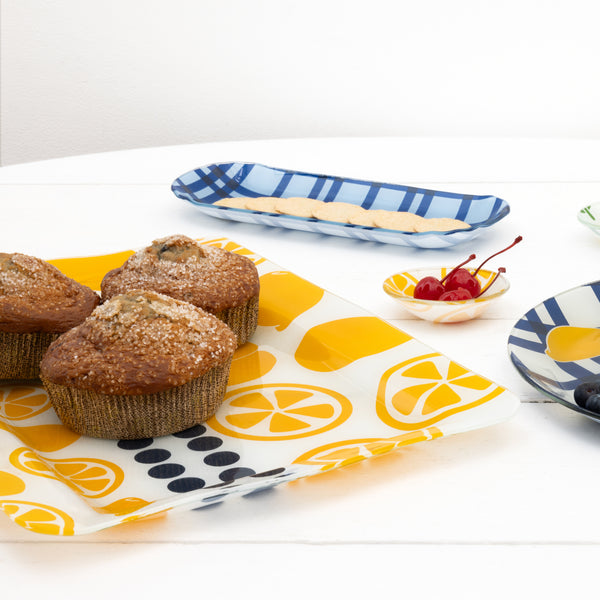 Pavilion Gift Company Lemons 16.75" X 11" Glass Serving Tray