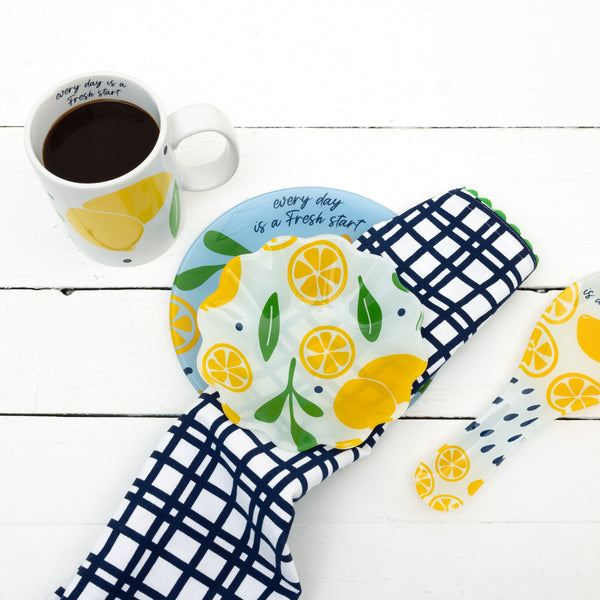 Pavilion Gift Company Lemons Tea Towel Gift Set (2 - 20" X 28")