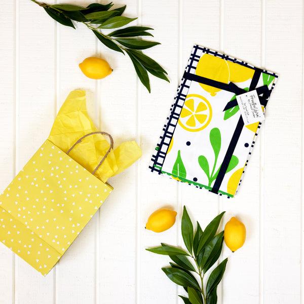 Pavilion Gift Company Lemons Tea Towel Gift Set (2 - 20" X 28")