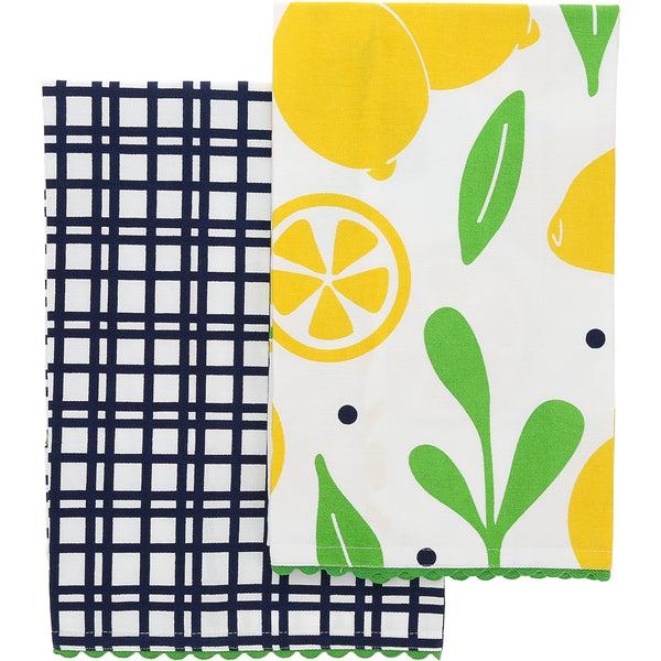 pavilion gift company Lemons Tea Towel Gift Set (2 - 20" x 28")