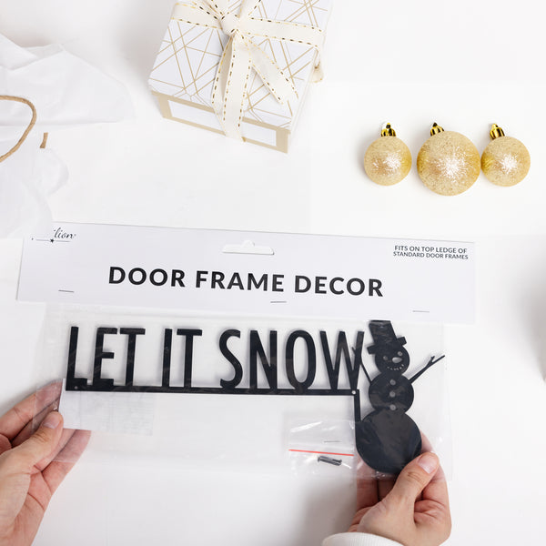 Pavilion Gift Company Let It Snow Metal Door Topper