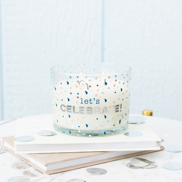 Pavilion Gift Company Let's Celebrate 11 Oz - 100% Soy Wax Candle Scent: Tranquility