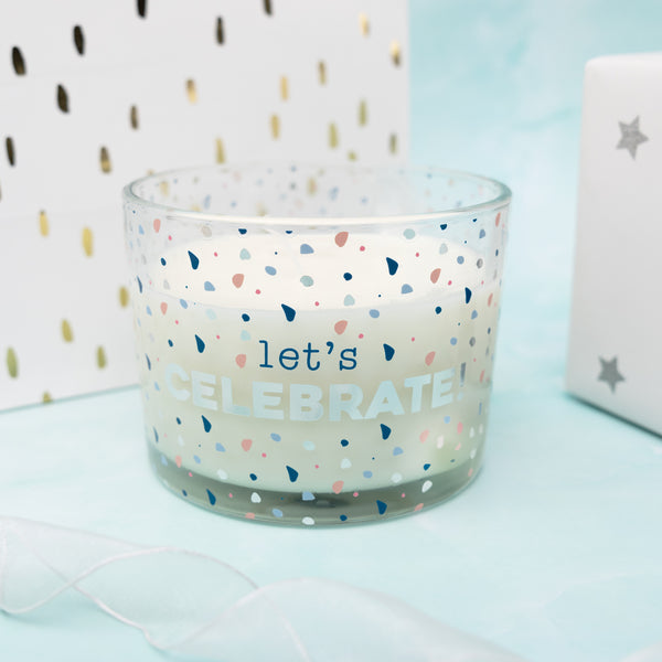 Pavilion Gift Company Let's Celebrate 11 Oz - 100% Soy Wax Candle Scent: Tranquility