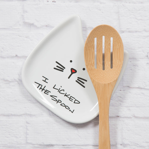 Pavilion Gift Company Licked The Spoon 5" Ceramic Spoon Rest