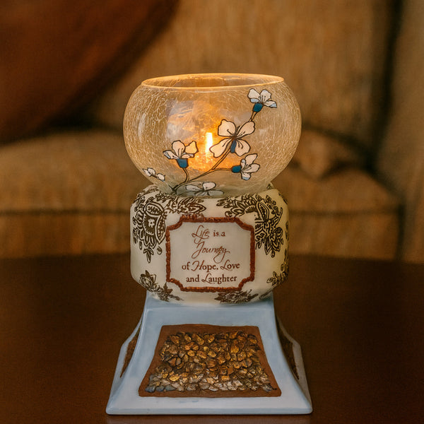 Pavilion Gift Company Life Is A Journey 5.5" Tealight Holder