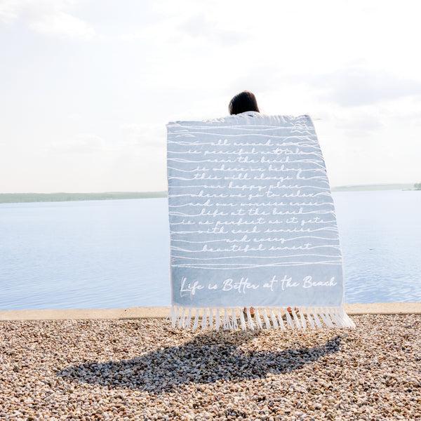 Pavilion Gift Company Life Is Better At The Beach 50" X 60" Inspirational Plush Blanket