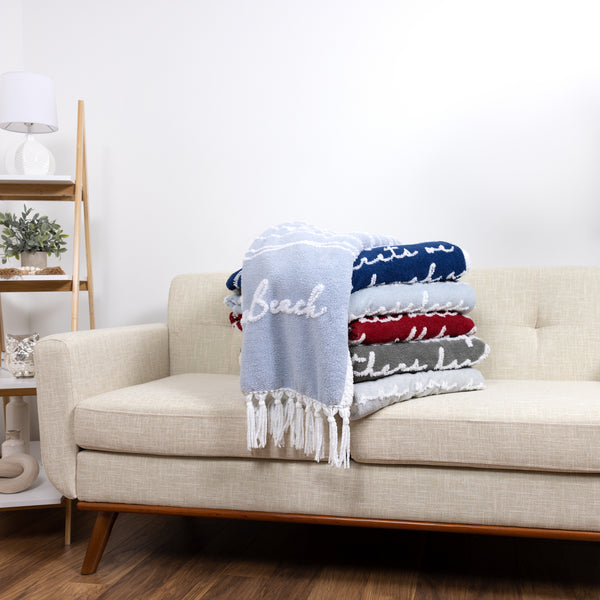 Pavilion Gift Company Life Is Better At The Beach 50" X 60" Inspirational Plush Blanket