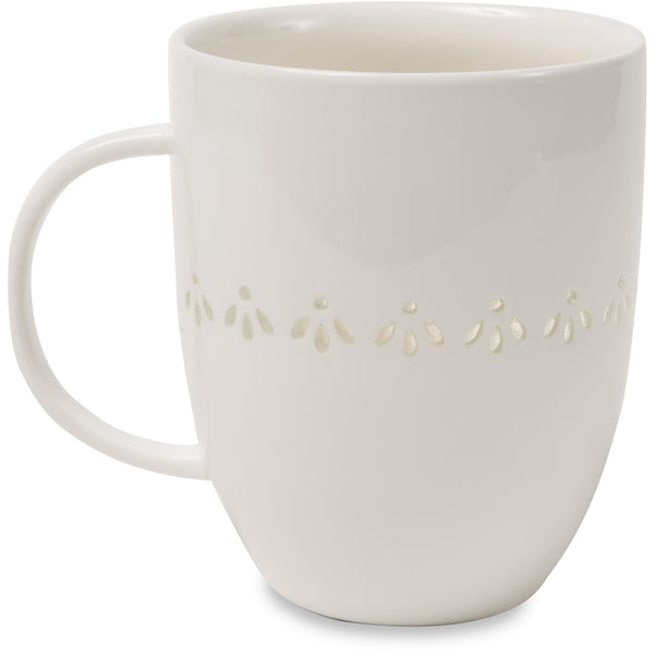 Pavilion Gift Company Life Is Short 24 Oz Pierced Porcelain Cup
