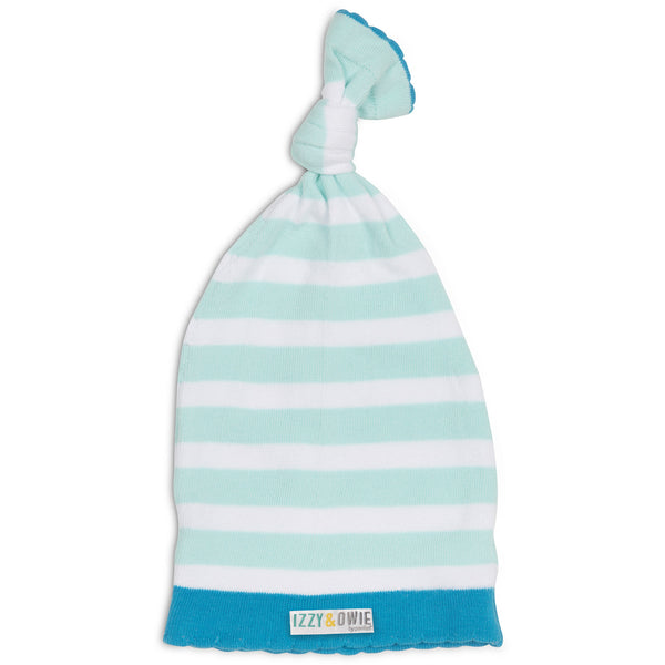 pavilion gift company Light Blue Stripe One Size Fits All Baby Hat