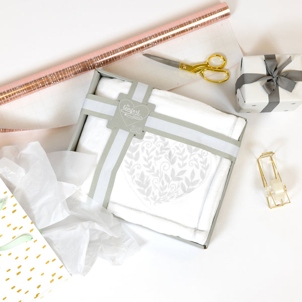 Pavilion Gift Company Light Gray Vines 50" X 60" Royal Plush Blanket