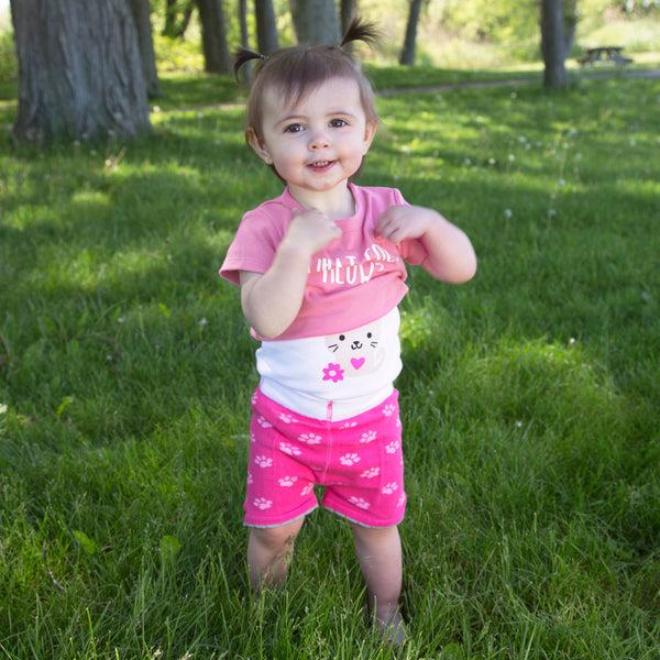 Pavilion Gift Company Light Pink Kitty 6-12 Months Shw-onesie