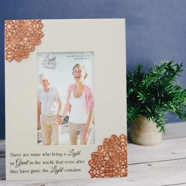 Pavilion Gift Company Light Remains 7.5" X 9.5" Frame (Holds 4" X 6" Photo)