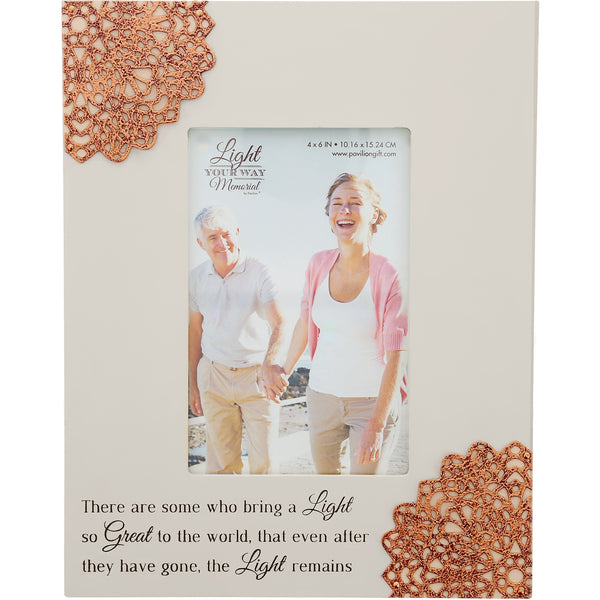 pavilion gift company Light Remains 7.5" x 9.5" Frame (Holds 4" x 6" Photo)