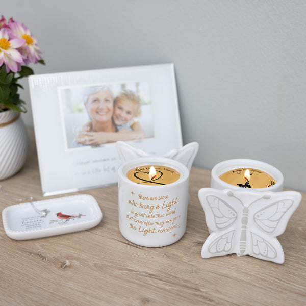 Pavilion Gift Company Light Remains 8 Oz 100% Soy Wax Reveal Butterfly Candle Scent: Tranquility