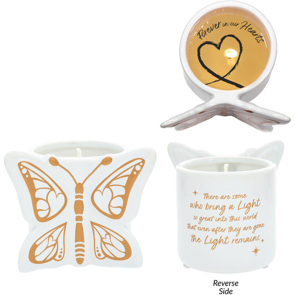 pavilion gift company Light Remains 8 oz 100% Soy Wax Reveal Butterfly Candle Scent: Tranquility