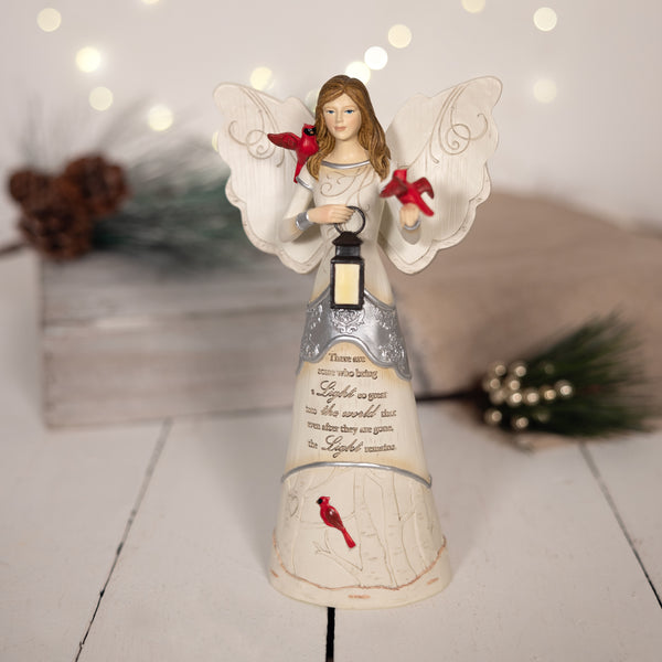 Pavilion Gift Company Light Remains 9" Angel Holding Lantern