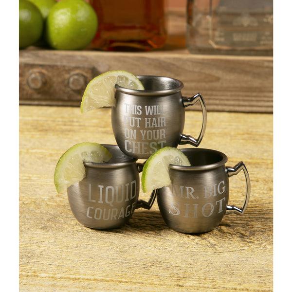 Pavilion Gift Company Liquid Courage 2 Oz Stainless Steel Moscow Mule Shot