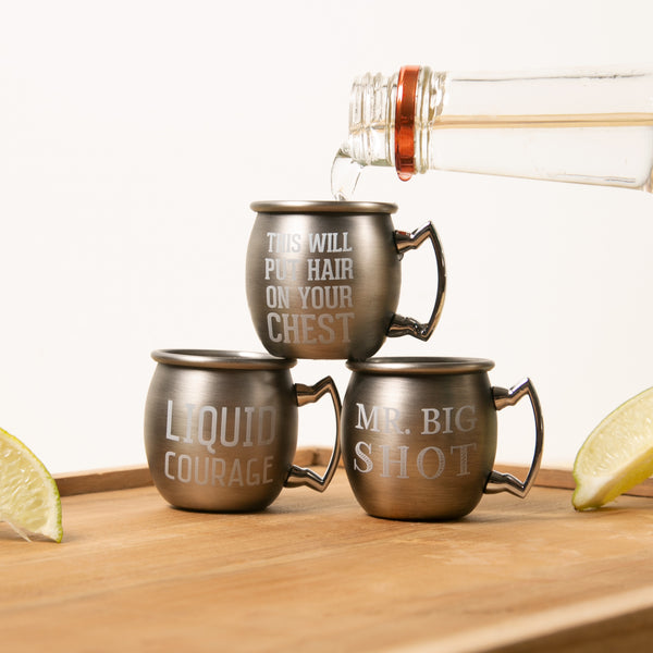 Pavilion Gift Company Liquid Courage 2 Oz Stainless Steel Moscow Mule Shot