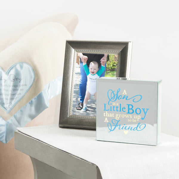 Pavilion Gift Company Little Boy 6" Lit-Mirrored Plaque