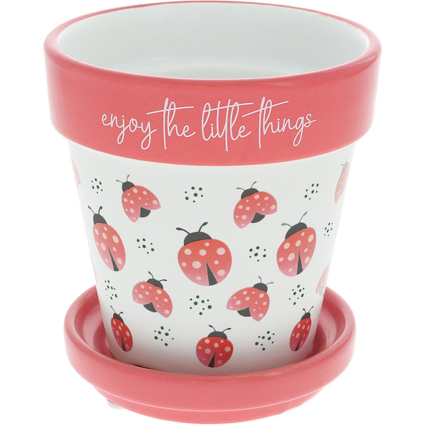 pavilion gift company Little Things 4" Planter with Tray