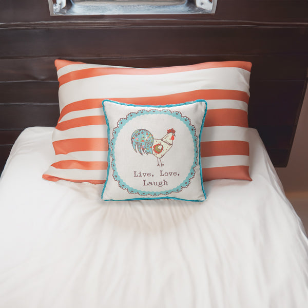 Pavilion Gift Company Live Love Laugh 12" X 12" Canvas Pillow