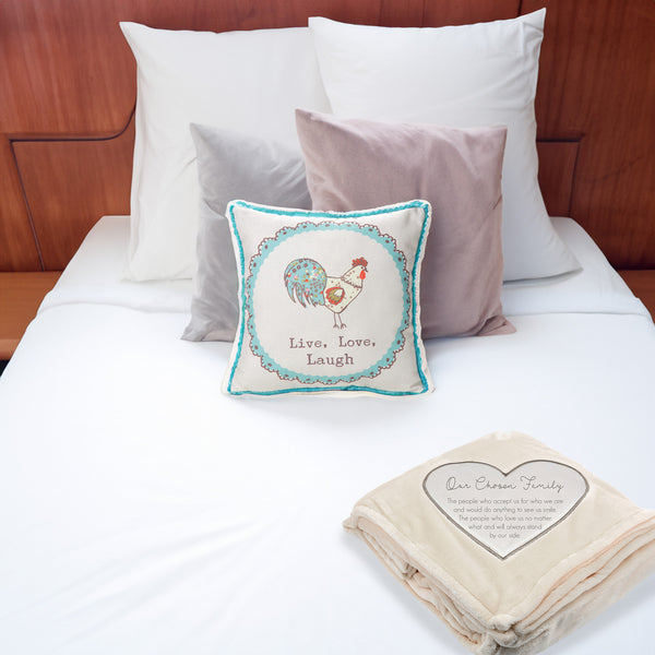 Pavilion Gift Company Live Love Laugh 12" X 12" Canvas Pillow