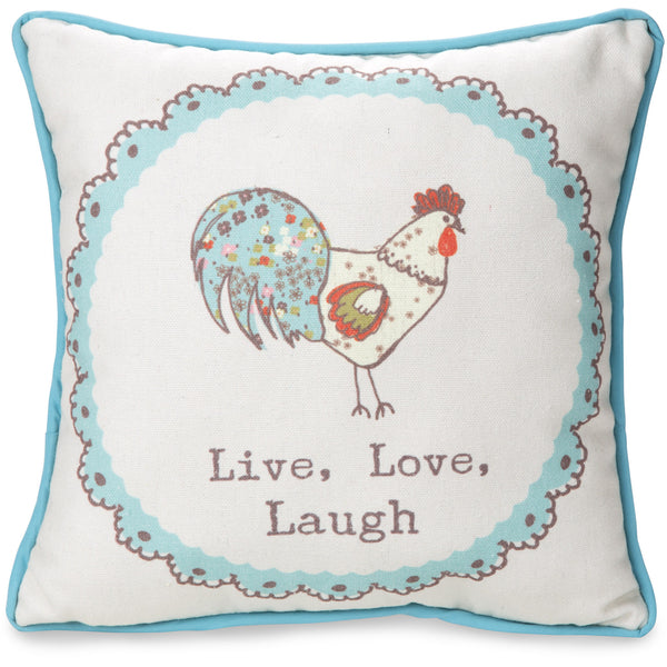 pavilion gift company Live Love Laugh 12" x 12" Canvas Pillow