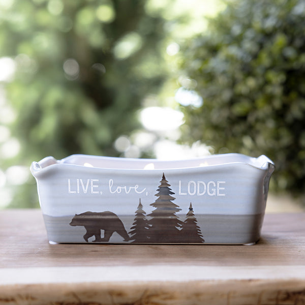 Pavilion Gift Company Live Love Lodge 12 Oz - 100% Soy Wax Reveal Triple Wick Candle Scent: Tranquility