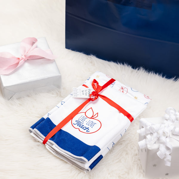 Pavilion Gift Company Live. Love. Teach. Tea Towel Gift Set (2 - 19.75" X 27.5")