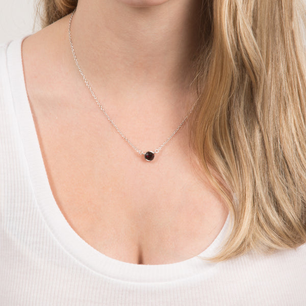 Pavilion Gift Company Liza Birthstone February Amethyst 17"-18.5" Necklace With 0.25" Crystal Pendant Made From Austrian Crystals