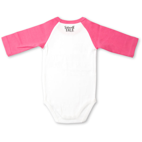 Pavilion Gift Company Looked Too Good 12-24 Months 3/4 Length Pink Sleeve Onesie
